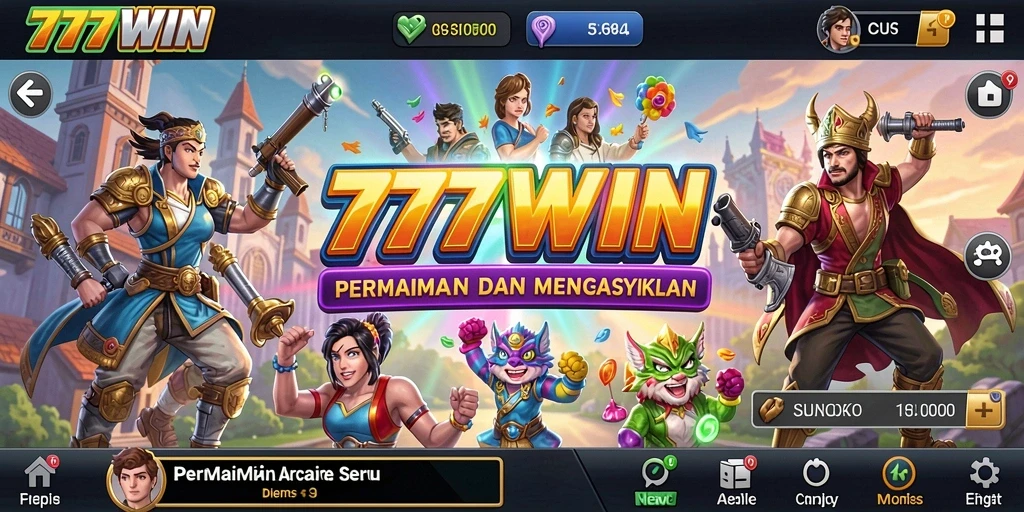 Tampilan gameplay seru dari 777WIN yang menawarkan tantangan arcade.
