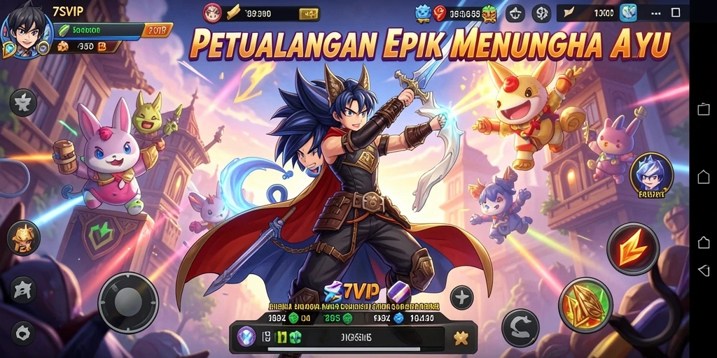 Tampilan fantastis dari gameplay <strong>7SVIP</strong> dengan karakter Anime.