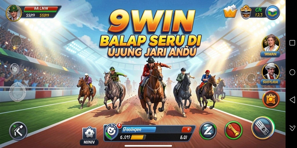 Tampilan gameplay seru di 9WIN dengan mobil balap cepat.