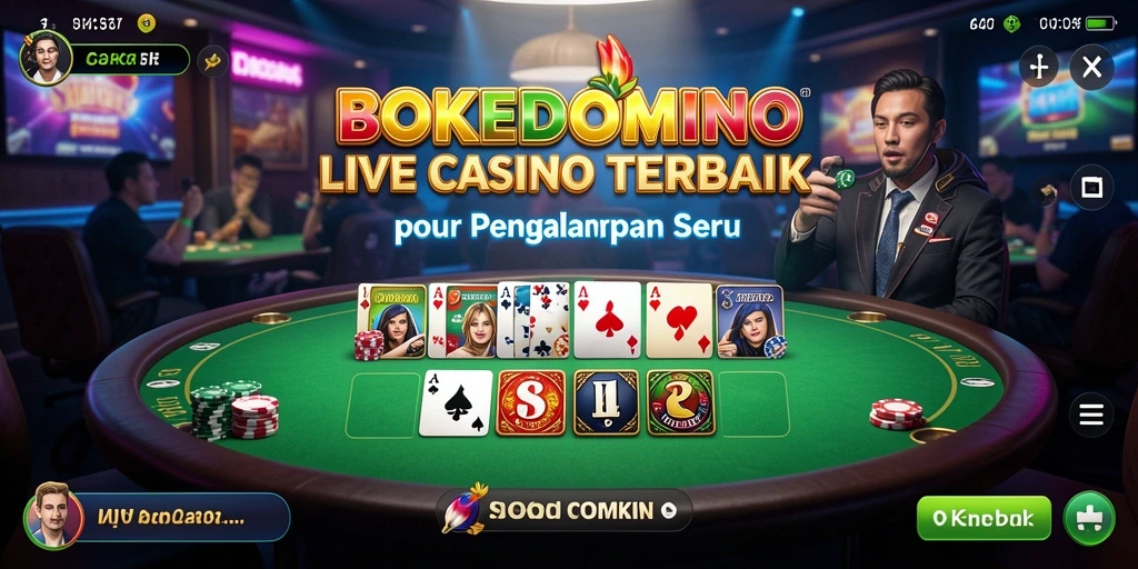 Tampilan gameplay BOKEDOMINO yang menakjubkan di Live Casino.