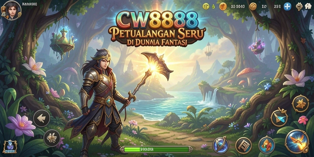 Screenshot utama CW8888 menampilkan aksi seru dalam petualangan fantasi.