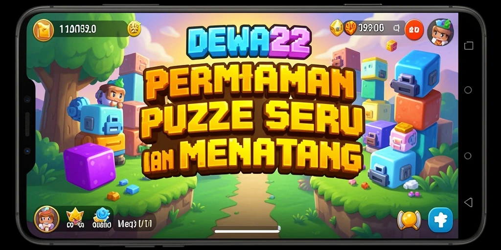 Tampilan gameplay DEWA22 yang penuh warna dan menantang.