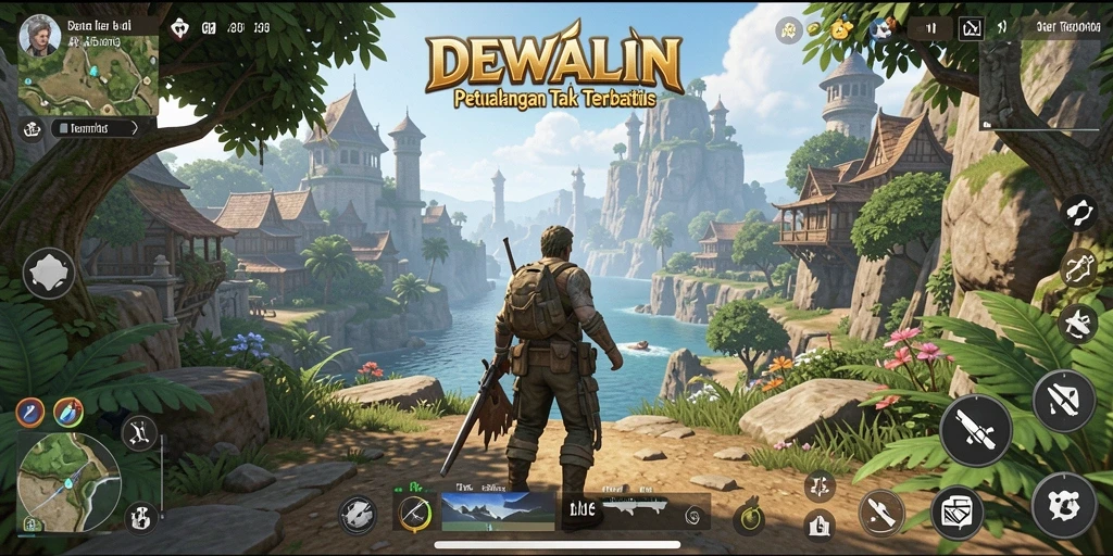 Tampilan gameplay seru di dunia terbuka DEWALIN.
