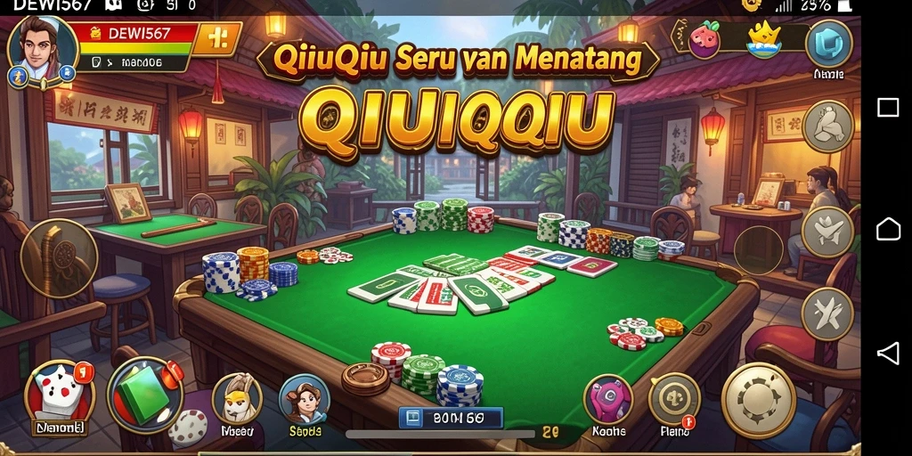 Tampilan gameplay menarik dari DEWI567 dengan aksi QiuQiu.