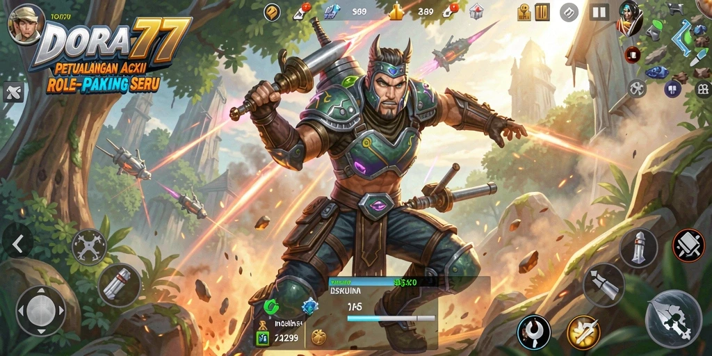 Tampilan menarik dari gameplay DORA77 dalam dunia ARPG.