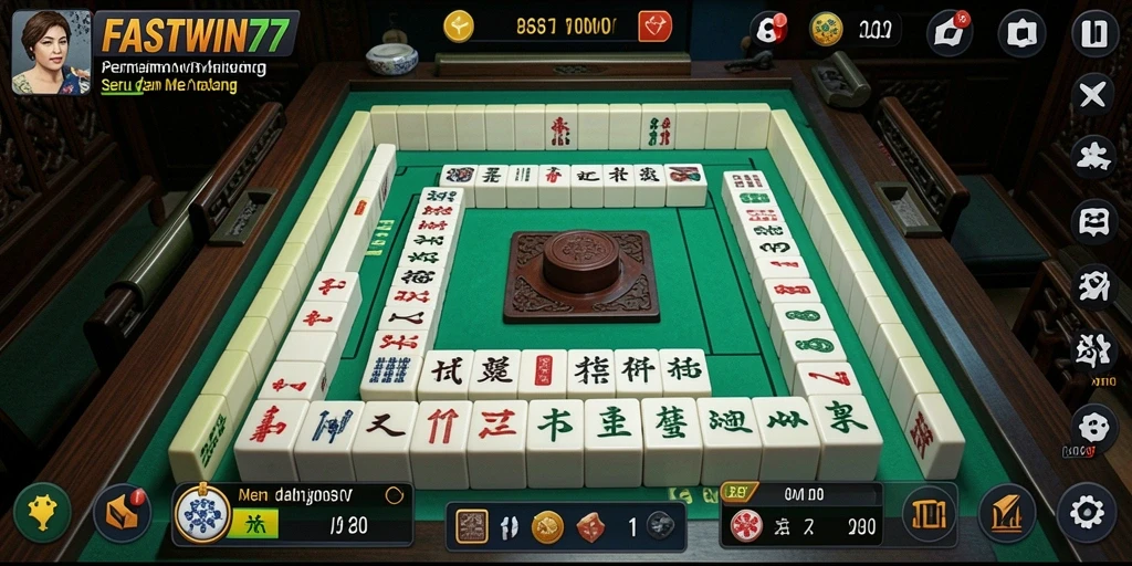 Tampilan gameplay seru dalam FASTWIN77 dengan elemen Mahjong yang menarik.