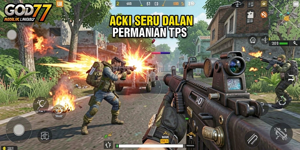 Tampilan gameplay GOD77 dengan aksi seru dan grafis terperinci.