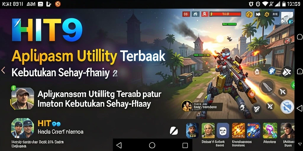 Tampilan utama HIT9 dengan fitur-fitur Utility yang bermanfaat.