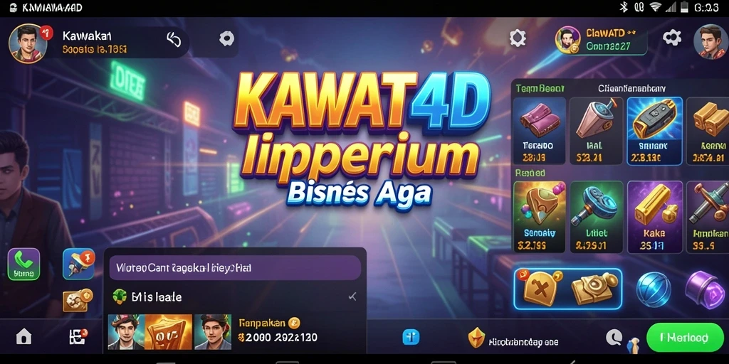Screenshot gameplay <strong>KAWAT4D</strong> yang menampilkan manajemen bisnis yang dinamis.