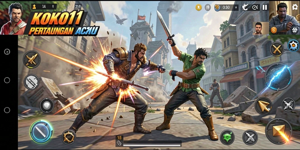 Tampilan gameplay yang intens dan seru di KOKO11.