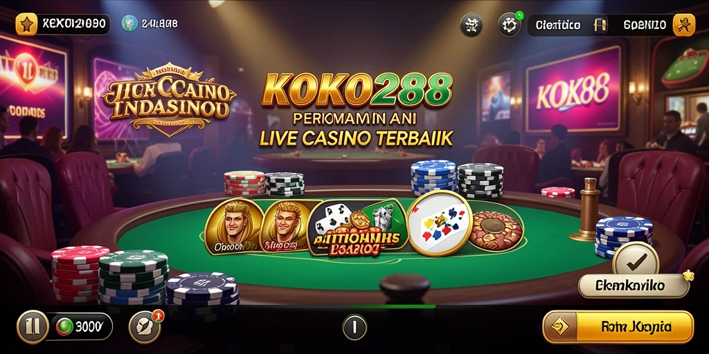 Tampilan menarik dari gameplay Live Casino di KOKO288.