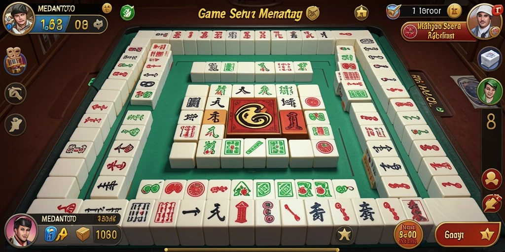 Screenshot gameplay MEDANTOTO menampilkan suasana permainan Mahjong yang menarik.