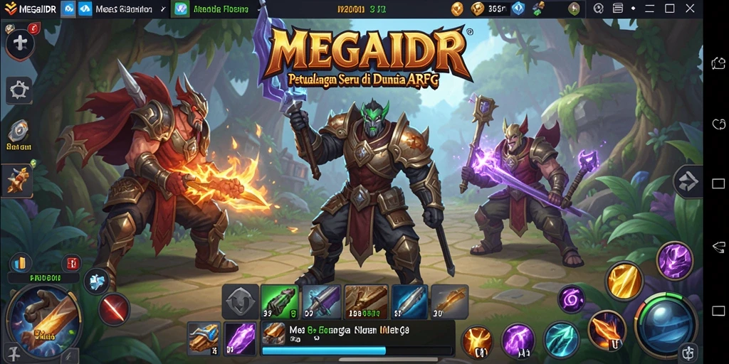 Screenshot gameplay MEGAIDR yang penuh aksi dan seru.