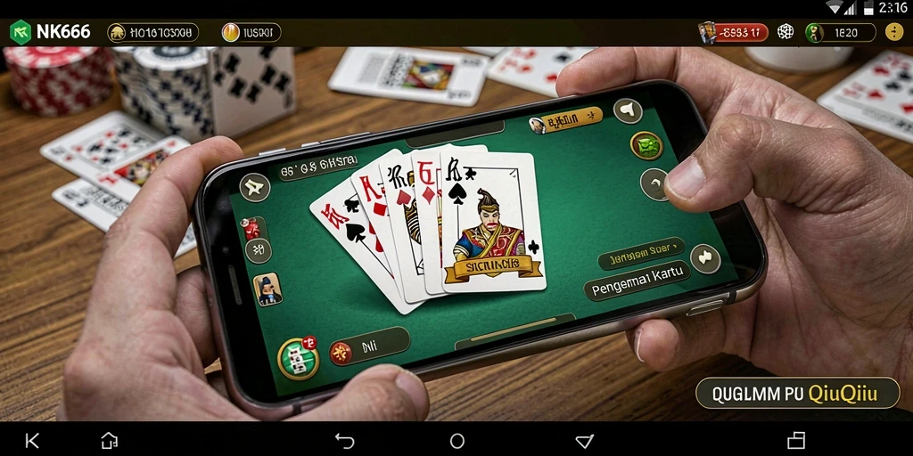 Tangkapan layar gameplay QiuQiu yang mengasyikkan di NK666.