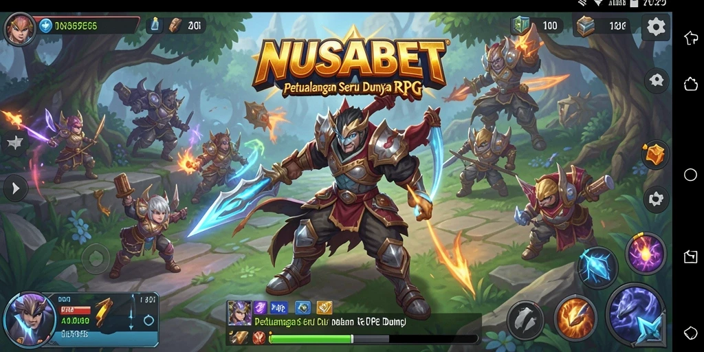 Screenshot gameplay NUSABET yang menampilkan aksi RPG yang mendebarkan.