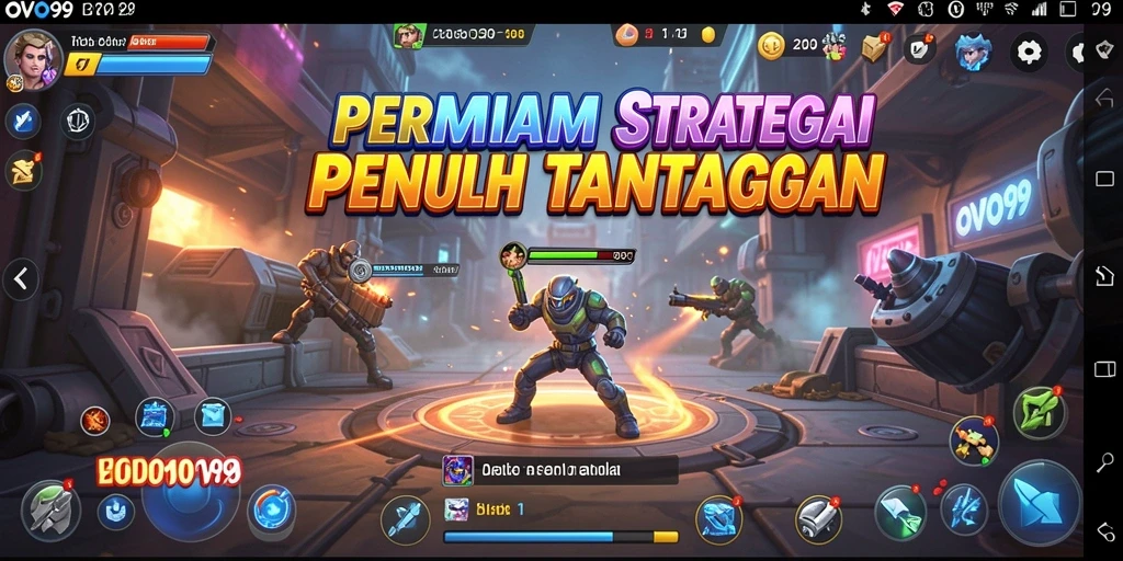 Gameplay OVO99 yang intens dan strategis dalam aksi.