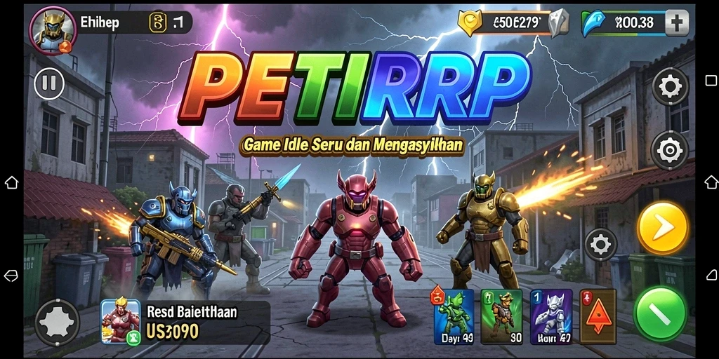 Tampilan gameplay PETIRRP dengan aktivitas Idle yang mengasyikkan.