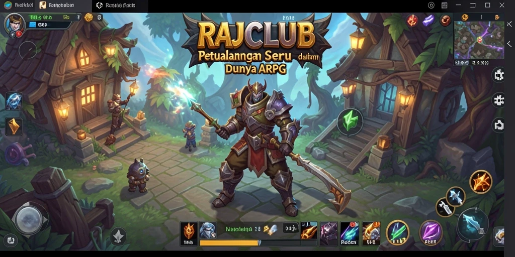 Gameplay menarik RAJACLUB dengan pertarungan ARPG yang seru.