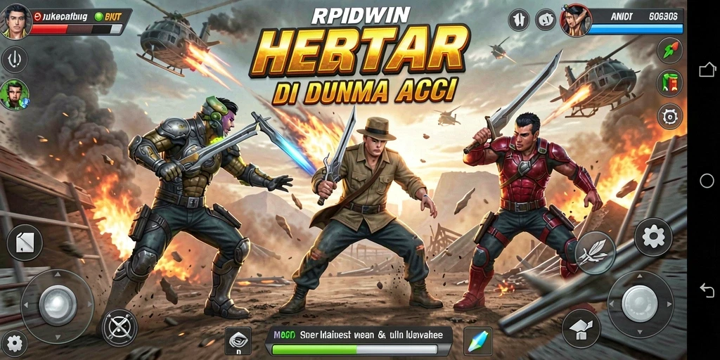 Tampilan gameplay RPIDWIN yang penuh aksi dan ketegangan.