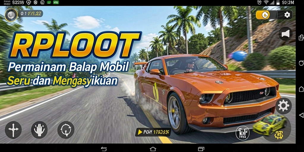 Gameplay RPLOOT yang seru di lintasan balap.