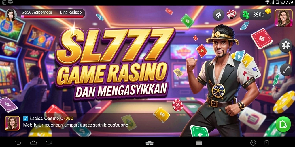 Screenshot utama SL777 menampilkan gameplay Kasino yang mengasyikkan dan interaktif.