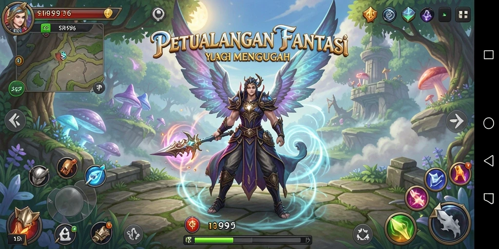 Tampilan gameplay SR996 dengan dunia fantasi yang memukau.