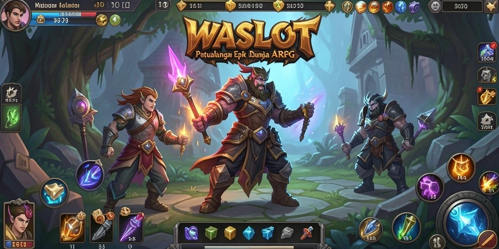 Tangkapan layar <strong>WASLOT</strong> menampilkan aksi seru dalam pertempuran ARPG yang mendebarkan.