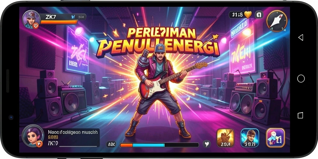Tampilan gameplay ZK7 yang mengasyikkan dan penuh warna.